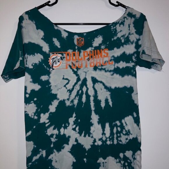 Ladies Miami Dolphins Tie Dye Tee - Picture 1 of 1